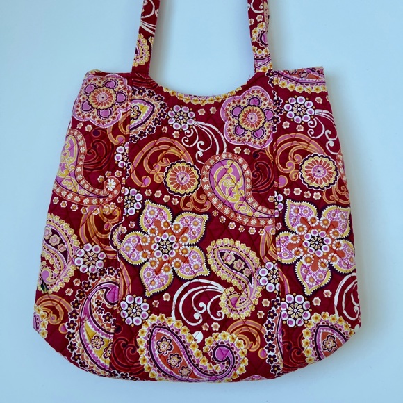 Vera Bradley Floral Paisley Tote Bag - Red and Pink - Picture 3 of 7